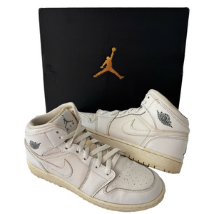 Nike Air Jordan 1 Mid Activewear Basketball Sneakers White Size 7Y Women 8.5